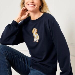 Talbots Blouson Sleeve Dog Days Sweatshirt